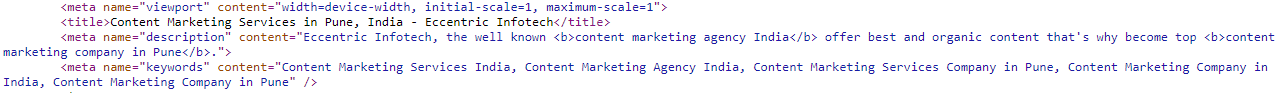 meta description